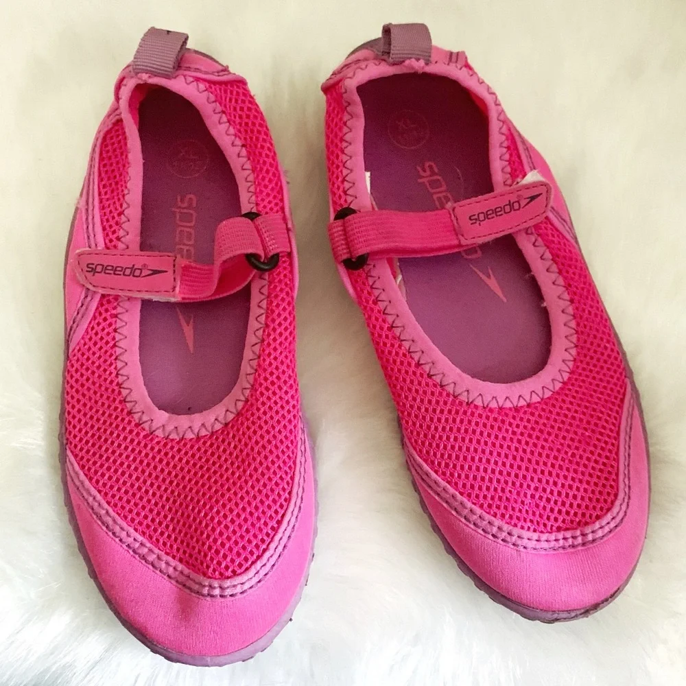 SPEEDO Girls Pink Mary Jane Neoprene Water Shoe XL
